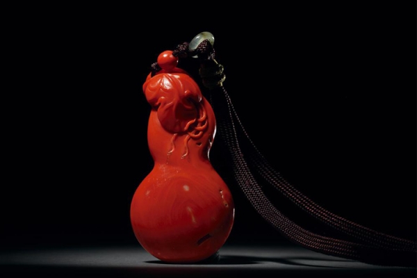 清乾隆紅珊瑚雕件欣賞，紅珊瑚精品圖片