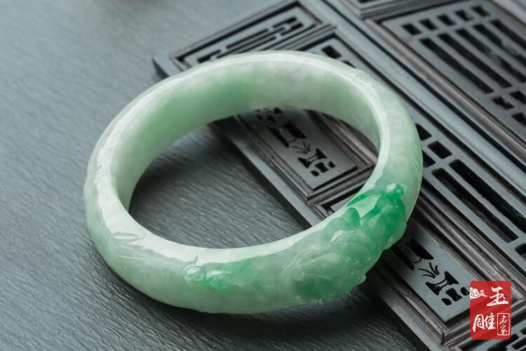翡翠豆種手鐲-玉雕名家