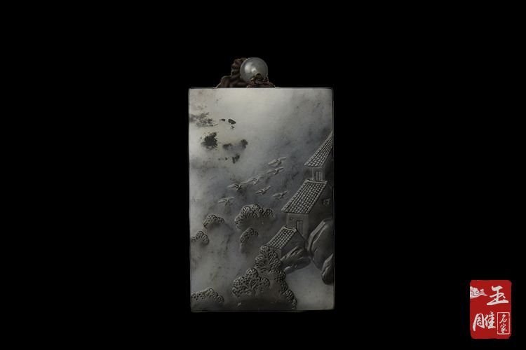 山水雕件憶江南-玉雕名家