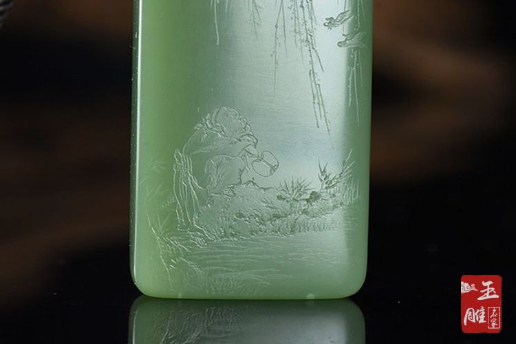 候富博和田玉青玉作品-玉雕名家