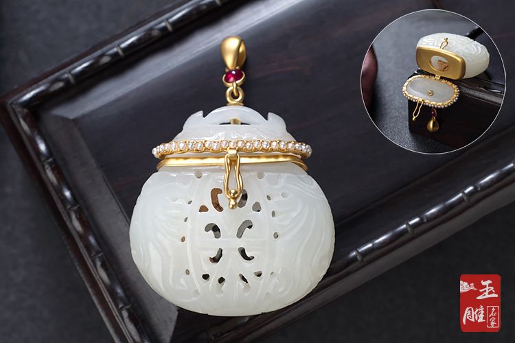 和田玉鑲金吊墜價(jià)格-玉雕名家